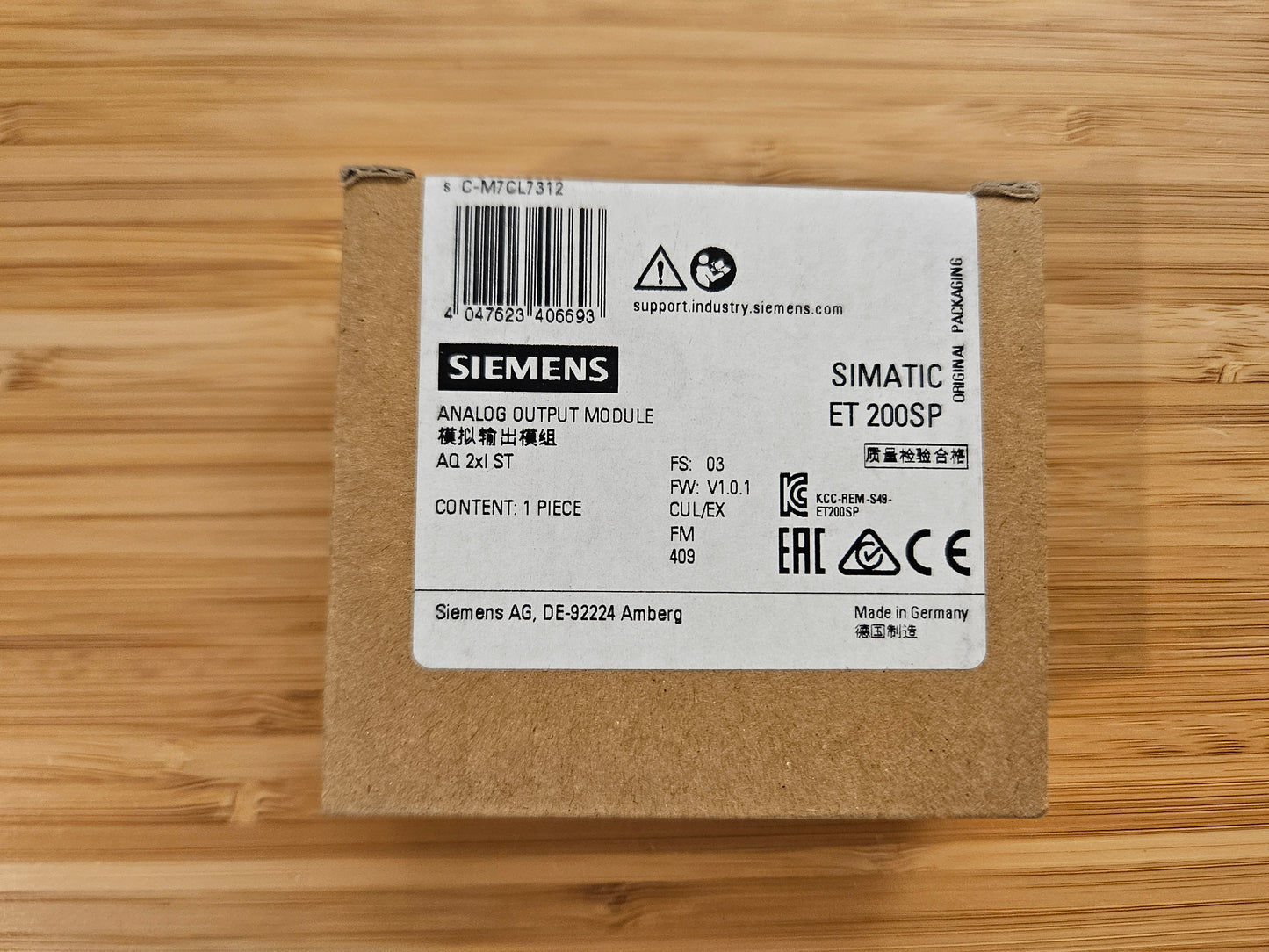 Siemens 6ES7135-6GB00-0BA1 SIMATIC ET 200SP AQ 2xI 6ES7 135-6GB00-0BA1