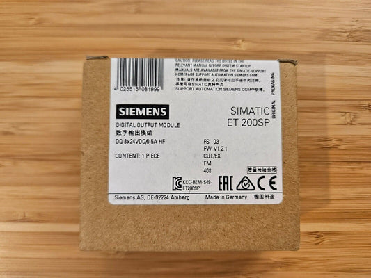 Siemens SIMATIC ET 200SP 6ES7 132-6BF00-0CA0 6ES7132-6BF00-0CA0 DQ 8x HF